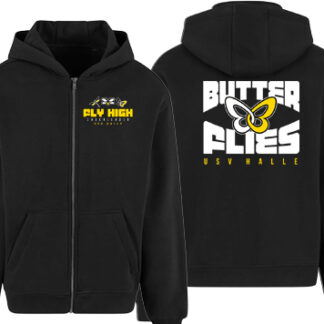 Oversized Zip Hoody BY316 BUTTERFLIES KOM