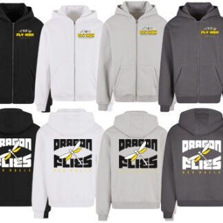 Oversized Zip Hoody NM013 DRAGONFLIES KOM