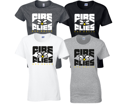 1GILDAN DAMEN T-SHIRT FIREFLIES KOM