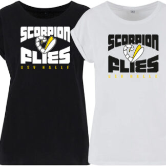Ladies Extended Shoulder Tee NM007 SCORPIONFLIES KOM