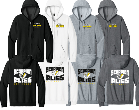 aSoftstyle® Adult Full Zip Hooded Sweatshirt SF600 SCORPIONFLIES KOM
