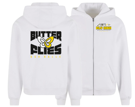 Oversized Zip Hoody NM013 BUTTERFLIES KOM – Bild 2