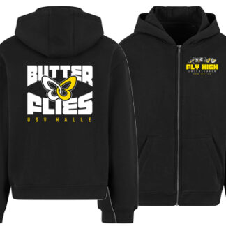 Oversized Zip Hoody NM013 BUTTERFLIES KOM